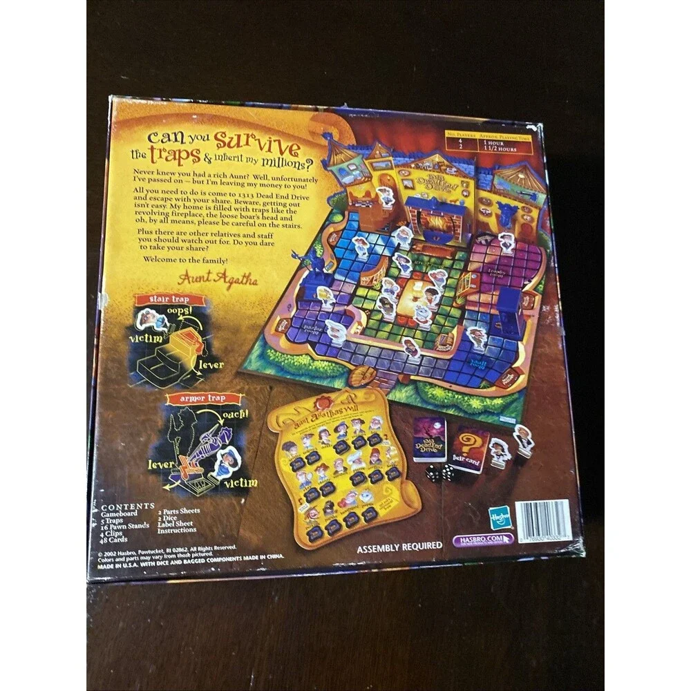 1313 Dead End Drive Board Game Parker Brothers Hasbro 2002
